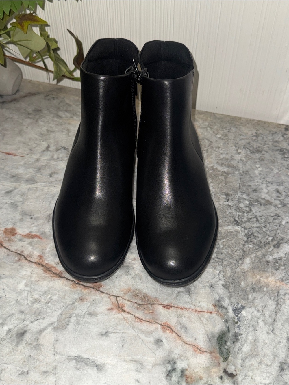 Black Leather Ankle Boots